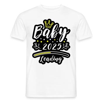 Baby 2025 Loading Spruch - Männer T-Shirt - Weiß - Vorne - AI Model Male 178 dark (178cm)