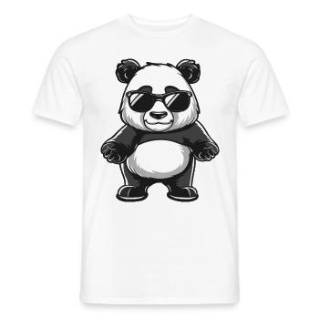 Panda Tier - Männer T-Shirt - Weiß - Vorne - AI Model Male 178 dark (178cm)