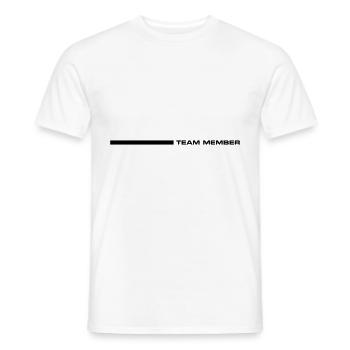 Membres de l’équipe - T-shirt homme - blanc - Devant - AI Model Male 178 dark (178cm)
