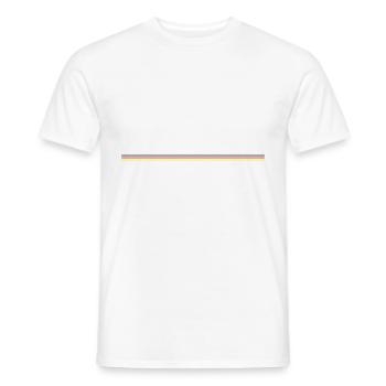 Germany flag line - Men's T-Shirt - white - Front - AI Model Male 178 dark (178cm)