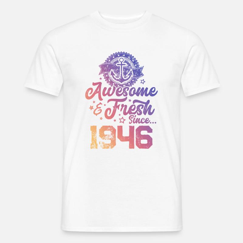1946 awesome fresh - Männer T-Shirt - Weiß