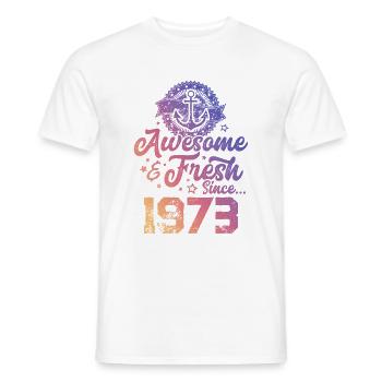 1973 awesome fresh - Männer T-Shirt - Weiß - Vorne - AI Model Male 178 dark (178cm)