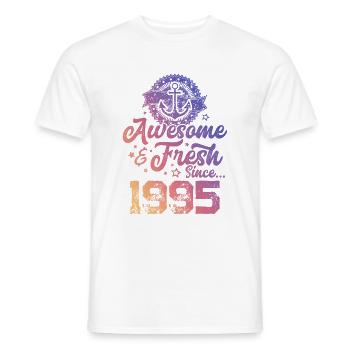 1995 awesome fresh - Männer T-Shirt - Weiß - Vorne - AI Model Male 178 dark (178cm)