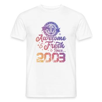 2003 awesome fresh - Männer T-Shirt - Weiß - Vorne - AI Model Male 178 dark (178cm)