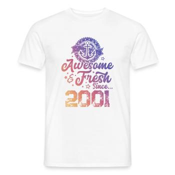 2001 awesome fresh - Männer T-Shirt - Weiß - Vorne - AI Model Male 178 dark (178cm)