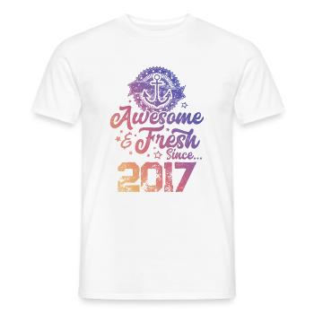 2017 awesome fresh - Männer T-Shirt - Weiß - Vorne - AI Model Male 178 dark (178cm)