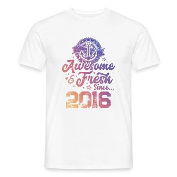 2016 awesome fresh - Männer T-Shirt - Weiß - Vorne - AI Model Male 178 dark (178cm)