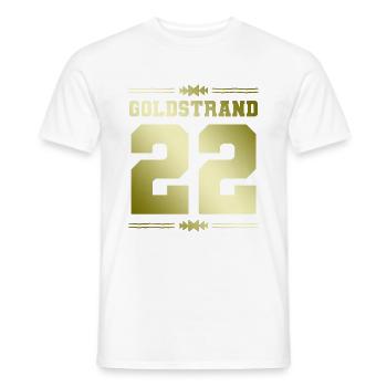 Golden Sands 22 - Men's T-Shirt - white - Front - AI Model Male 178 dark (178cm)
