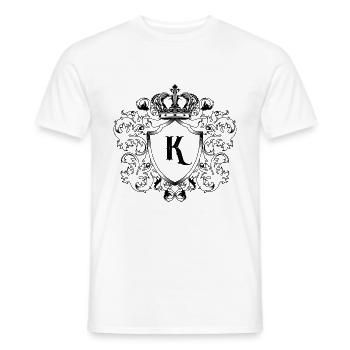Armoiries de la lettre K - T-shirt homme - blanc - Devant - AI Model Male 178 dark (178cm)