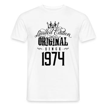 Édition limitée 1974 - T-shirt homme - blanc - Devant - AI Model Male 178 dark (178cm)