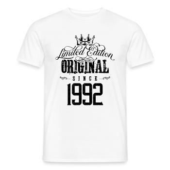 Édition limitée 1992 - T-shirt homme - blanc - Devant - AI Model Male 178 dark (178cm)