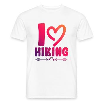 I love hiking - Men's T-Shirt - white - Front - AI Model Male 178 dark (178cm)