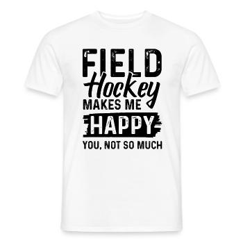 feldhockey sport - Männer T-Shirt - Weiß - Vorne - AI Model Male 178 dark (178cm)