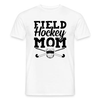 Field Hockey Mama - Men's T-Shirt - white - Front - AI Model Male 178 dark (178cm)