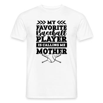 baseball mother - Männer T-Shirt - Weiß - Vorne - AI Model Male 178 dark (178cm)