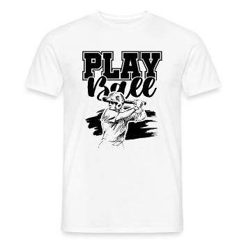 Baseball Sports - Men's T-Shirt - white - Front - AI Model Male 178 dark (178cm)
