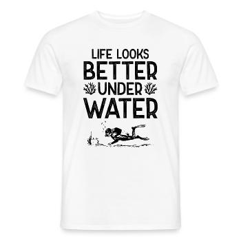 tauchen unter wasser - Männer T-Shirt - Weiß - Vorne - AI Model Male 178 dark (178cm)
