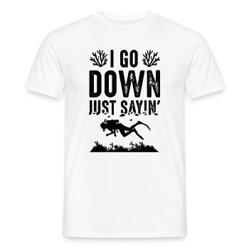 Diving Funny saying - Men's T-Shirt - white - Front - AI Model Male 178 dark (178cm)