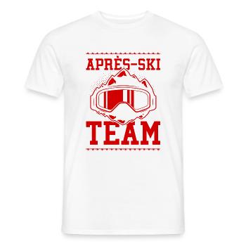 Après Ski Team - Men's T-Shirt - white - Front - AI Model Male 178 dark (178cm)