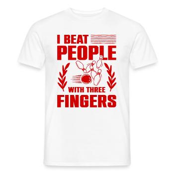 Bowling lustiger spruch - Männer T-Shirt - Weiß - Vorne - AI Model Male 178 dark (178cm)