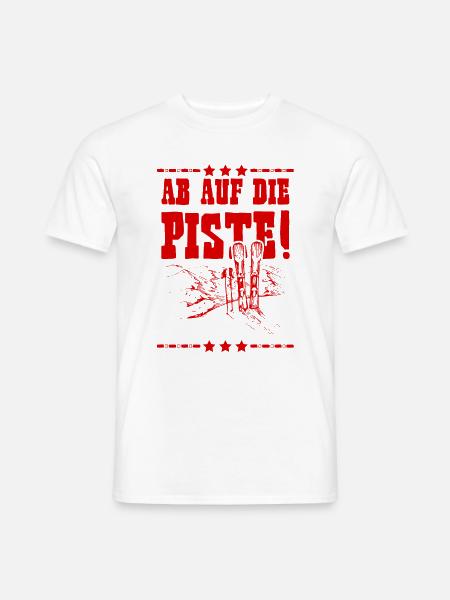 ab auf die piste - Männer T-Shirt - Weiß