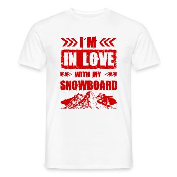 love Snowboarding - Männer T-Shirt - Weiß - Vorne - AI Model Male 178 dark (178cm)