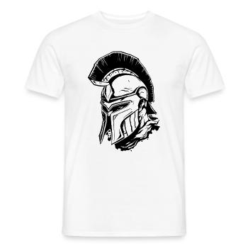 Spartaner Krieger Sparta Kopf - Männer T-Shirt - Weiß - Vorne - AI Model Male 178 dark (178cm)