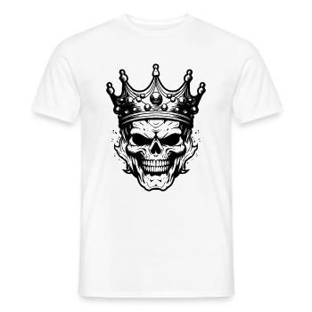Skull King Symbol - Men's T-Shirt - white - Front - AI Model Male 178 dark (178cm)
