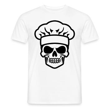 Koch Totenkopf - Männer T-Shirt - Weiß - Vorne - AI Model Male 178 dark (178cm)
