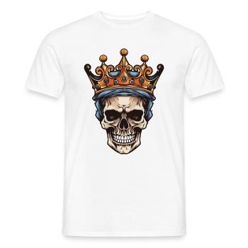 Skull King Crown - Men's T-Shirt - white - Front - AI Model Male 178 dark (178cm)