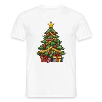 Christmas Tree Xmas Christmas - Men's T-Shirt - white - Front - AI Model Male 178 dark (178cm)