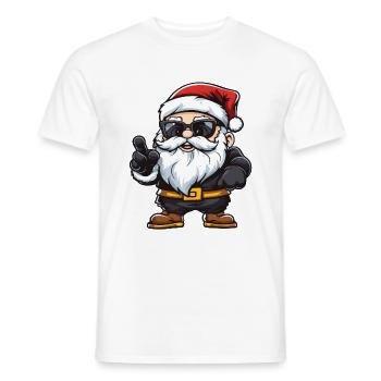 Père Noël Illustration de bande dessinée - T-shirt homme - blanc - Devant - AI Model Male 178 dark (178cm)