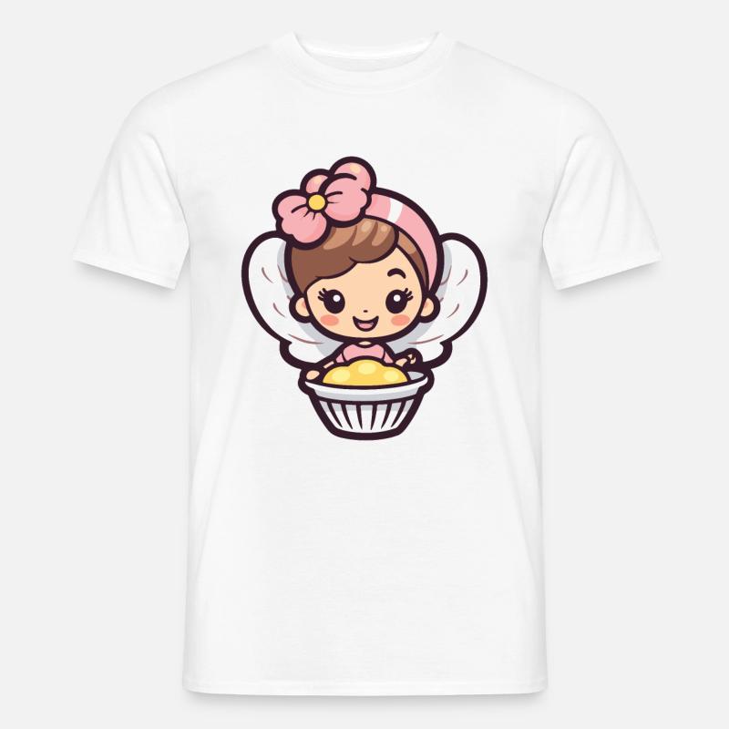 Fee Backen Kuchen Comic - Männer T-Shirt - Weiß
