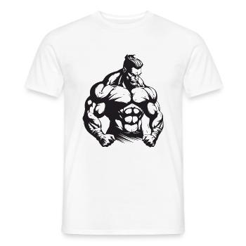 Bodybuilder Muscles Workout Gym - T-shirt homme - blanc - Devant - AI Model Male 178 dark (178cm)