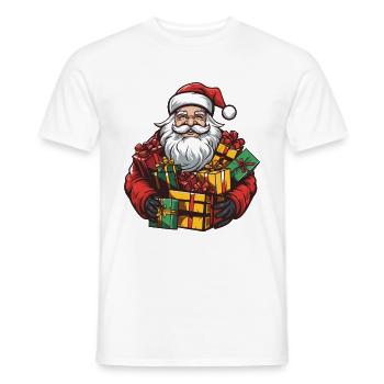 Santa Claus Christmas - Men's T-Shirt - white - Front - AI Model Male 178 dark (178cm)