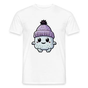 Eskimo Erkältung Winter Kreatur - Männer T-Shirt - Weiß - Vorne - AI Model Male 178 dark (178cm)