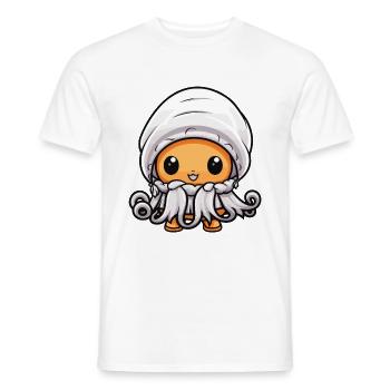 Oktopus Tier Baby Comic Winter - Männer T-Shirt - Weiß - Vorne - AI Model Male 178 dark (178cm)