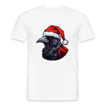 Krähe Rabe Weihnachten Tier Kopf - Männer T-Shirt - Weiß - Vorne - AI Model Male 178 dark (178cm)