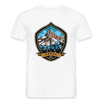 Bjerge Våbenskjold Bjerge - Mænd T-shirt - hvid - Foran - AI Model Male 178 dark (178cm)