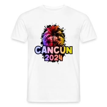 Cancun 2024 Holiday Colorful - Men's T-Shirt - white - Front - AI Model Male 178 dark (178cm)
