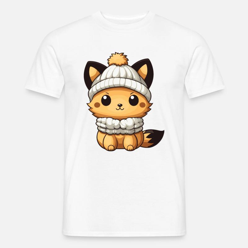 Fuchs Tier Baby Comic - Männer T-Shirt - Weiß