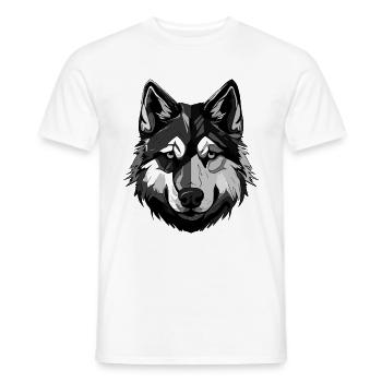 Husky Dog Animal Head - Men's T-Shirt - white - Front - AI Model Male 178 dark (178cm)