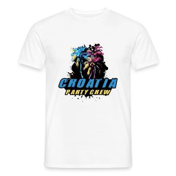 Croatia Party Crew Holiday Saying - Men's T-Shirt - white - Front - AI Model Male 178 dark (178cm)