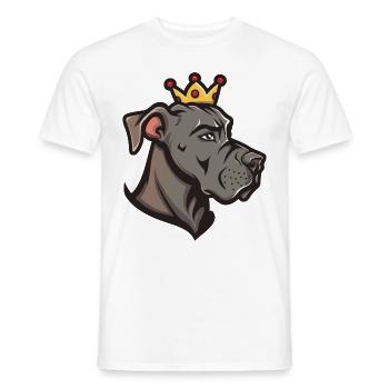 Great Dane Dog Head Crown - Men's T-Shirt - white - Front - AI Model Male 178 dark (178cm)