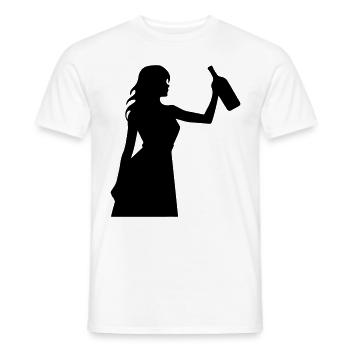 Frau Party Silhouette - Männer T-Shirt - Weiß - Vorne - AI Model Male 178 dark (178cm)