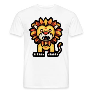Löwe Halloween Tier - Männer T-Shirt - Weiß - Vorne - AI Model Male 178 dark (178cm)