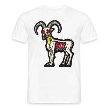 Mountain Goat Halloween Animal - Men's T-Shirt - white - Front - AI Model Male 178 dark (178cm)