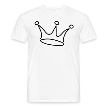 crown black - Männer T-Shirt - Weiß - Vorne - AI Model Male 178 dark (178cm)