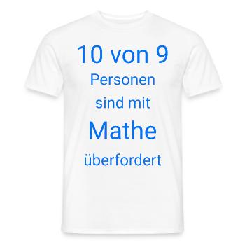 Mathe Mathematik Lernen Rechnen Schule Schüler - Männer T-Shirt - Weiß - Vorne - AI Model Male 178 dark (178cm)