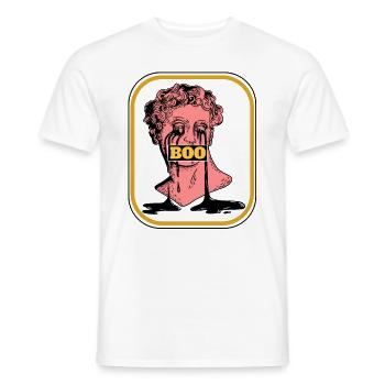 Helloween Antike Büste BOO - Männer T-Shirt - Weiß - Vorne - AI Model Male 178 dark (178cm)